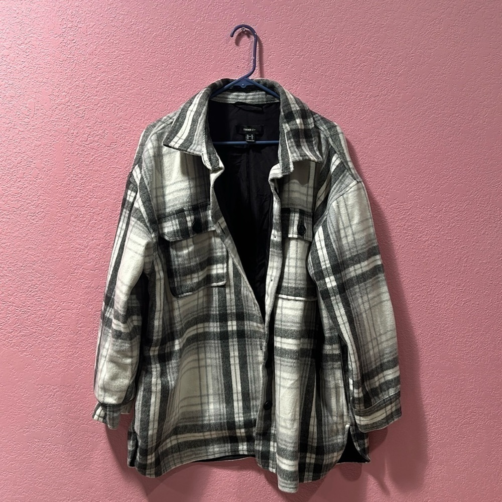 FOEVER 21 Women’s Flannel Fleece Jacket Size 2X